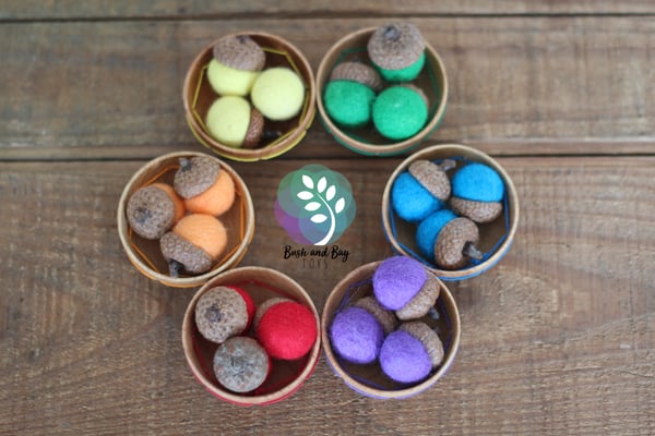 Image of Felted Acorn Sorting Bowls