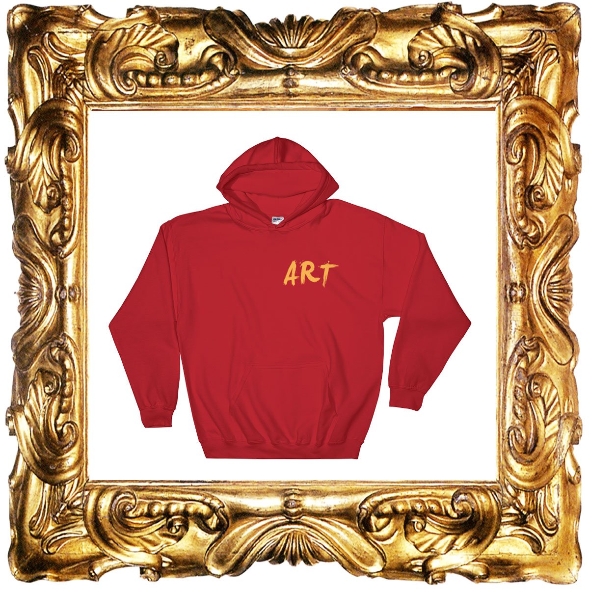 Red Art Hoodies BAISER D AMOUR