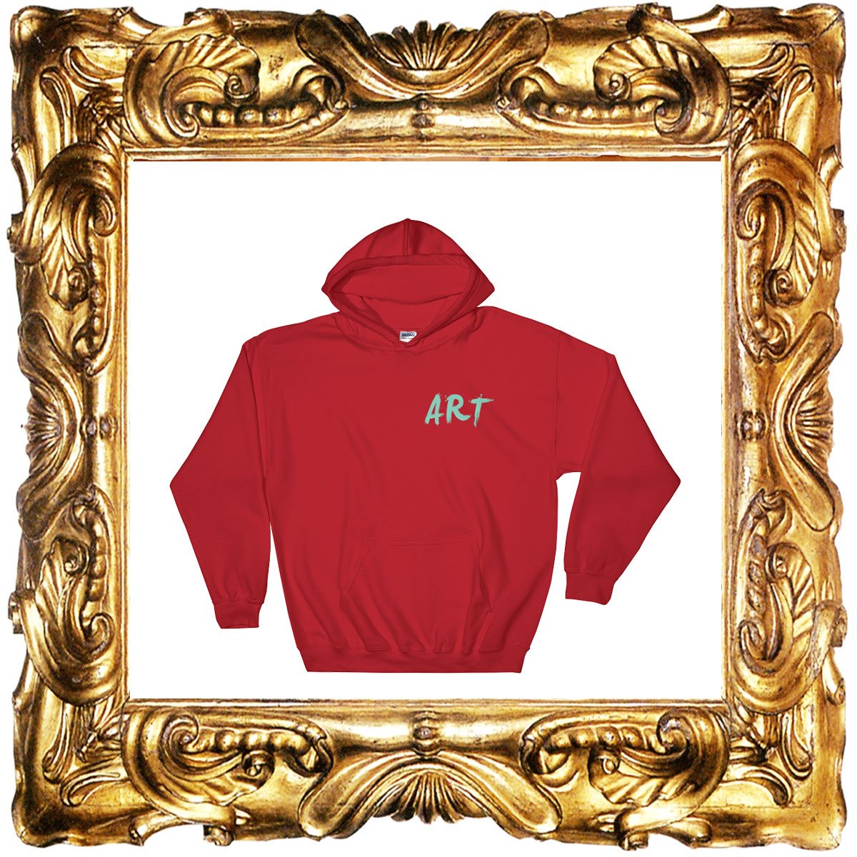 Red Art Hoodies BAISER D AMOUR