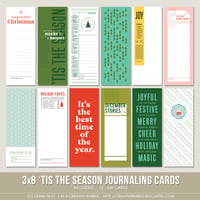 Image 1 of 3x8 'Tis the Season Journaling Cards (Digital)