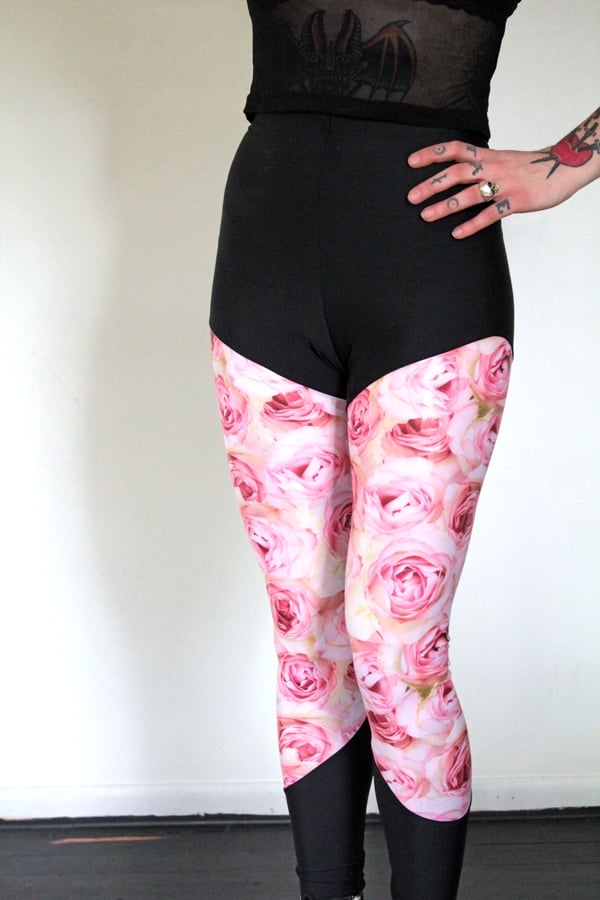 Pink Rose Leggings sophireaptress