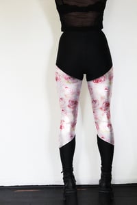 Image 4 of Pink Metallic Rose Leggings