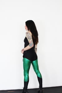 Image 3 of Green Mermaid Leggings