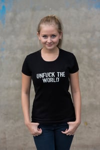 UNFUCK THE WORLD WOMEN'S T-SHIRT BLACK