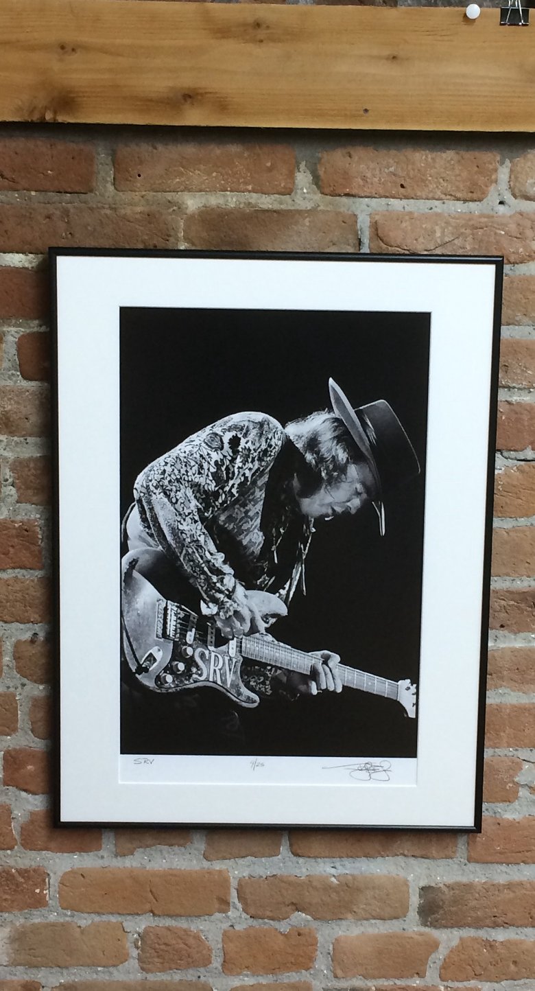 Image of Stevie Ray Vaughan (Oakland, CA, 1989) :: Limited Edition Custom Framed Fine Art Print