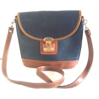 Vintage Blue Leather Hand bag