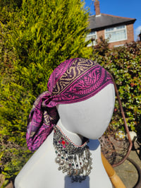 Image 3 of Milan Hareems/ Bloomer/ Balloon trousers with matching head scarf -dark pink upto 14 uk