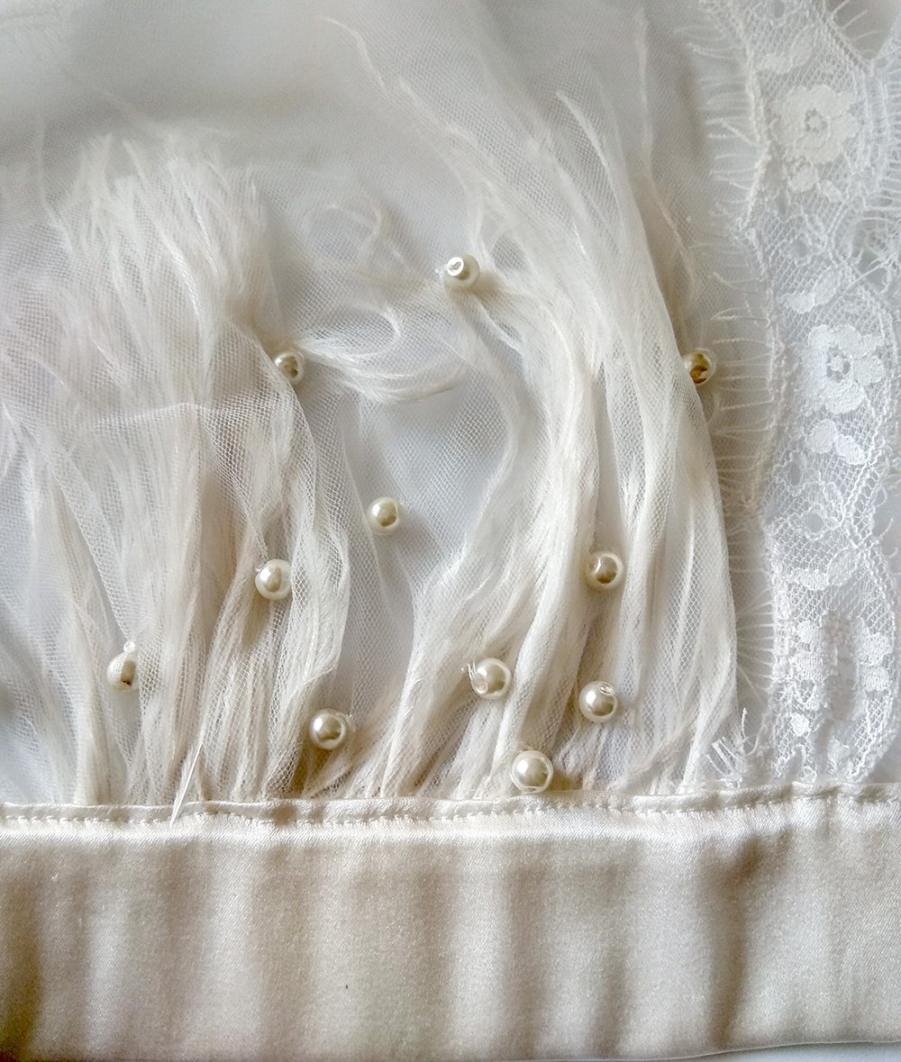 La Lilouche  VIVIAN Bridal Grecian Pearl Tulle Bra