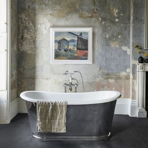 Image of Mid-Century, Swedish Oil Painting, ''Fishing Boat' Åke Winnberg (1912–1974)