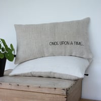 Image 1 of Coussin en chanvre Once upon a time...