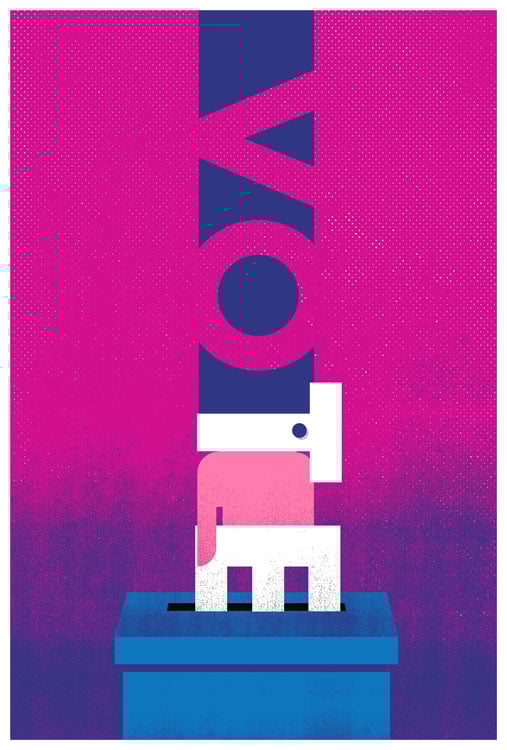 Image of VOTE Ballot Box - GOTV Giclee Poster