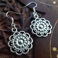 Image 3 of Silver Mandala Earrings