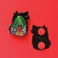 Image 4 of Little Red Riding Hood, enamel pin - folk tale pin - fairytale inspired - red cap - lapel pin badge