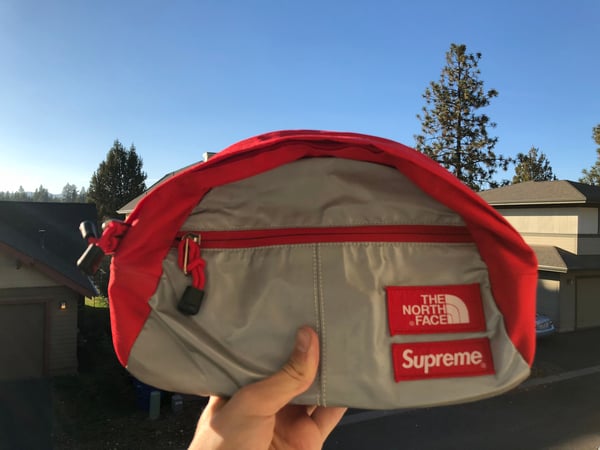 Image of Supreme TNF Roo II reflective waistbag (RARE)