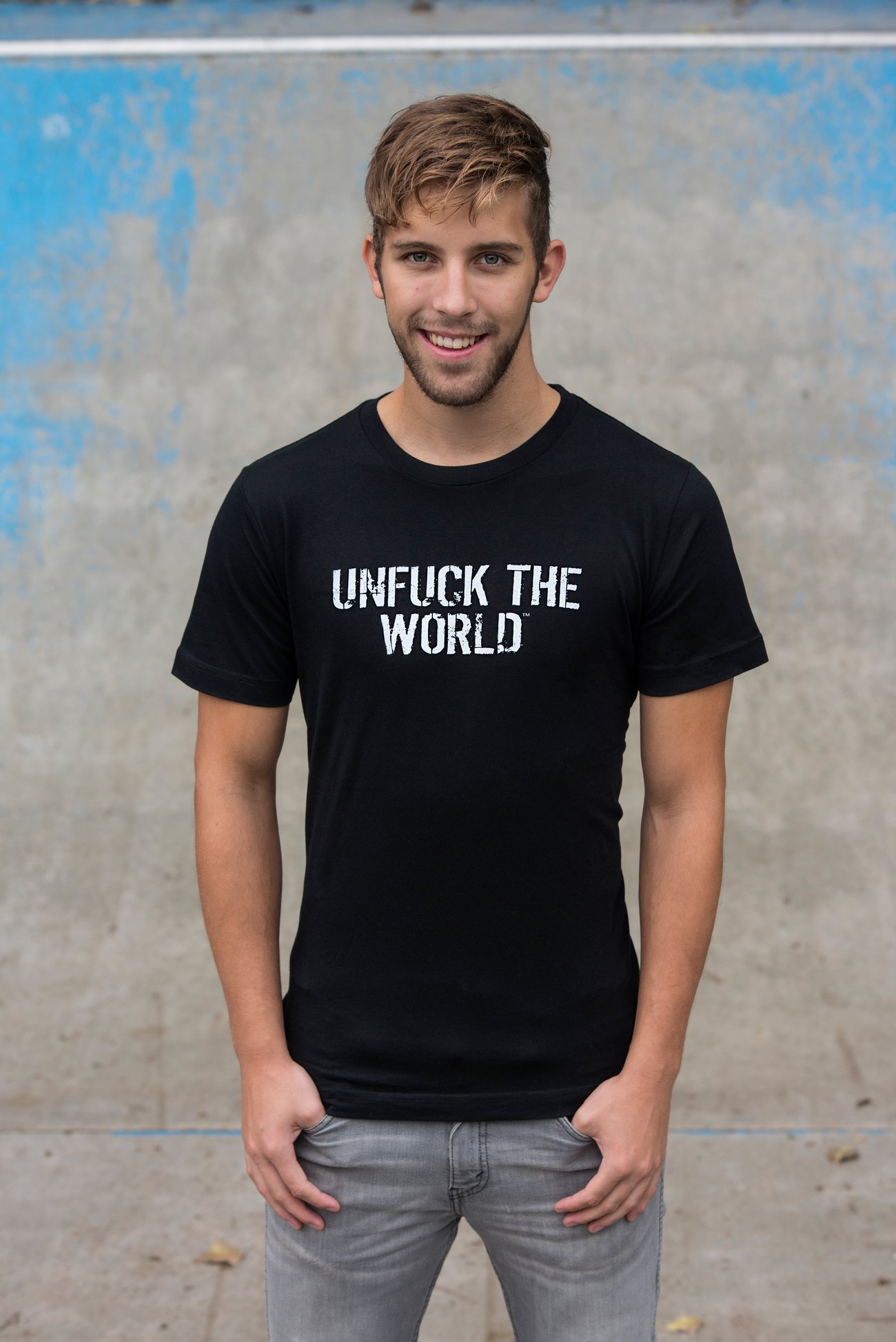 UNFUCK THE WORLD MEN'S T-SHIRT BLACK | CHANGETHEWORLDTSHIRTSSHOP