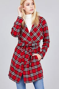 Image 1 of Red Plaid Jacket