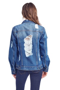 Image 2 of Distressed Denim Jacket