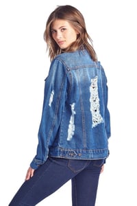 Image 3 of Distressed Denim Jacket