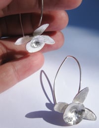 Image 1 of Daffodil orchid hook earrings