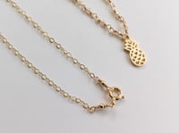 Image 4 of Pineapple necklace gold-plated sterling silver 14kt gold-filled chain