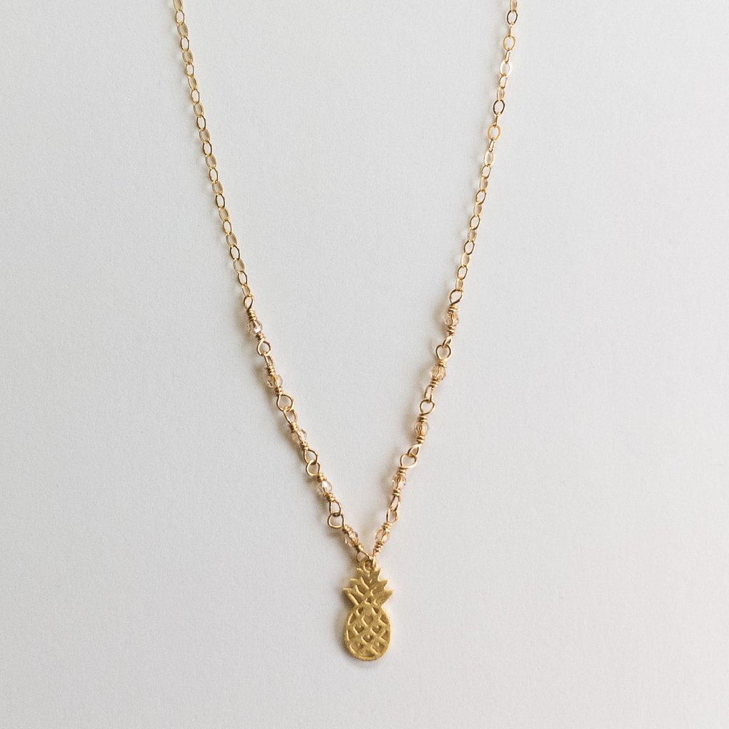 Dainty on sale pineapple necklace