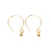 Tiny gold ball hoop earrings