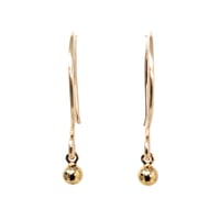 Image 4 of Tiny gold ball hoop earrings