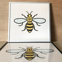 Image 1 of Manchester Bee Framed Art Print by fingsMCR 