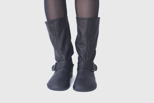 Image of Slouchy boots in Soft Matte Black