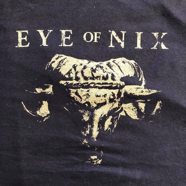 Image of Eye of Nix limited T-shirt with gold ram design XL only