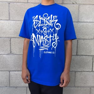Image of Slick & Nasty Graffiti Tee - Black - Red w/White
