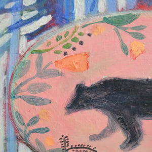 Image of Contemporary Still Life Painting, 'Lions and tigers and bears, oh my!' Poppy Ellis