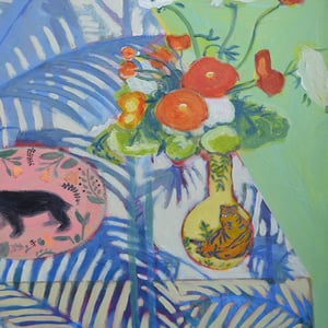 Image of Contemporary Still Life Painting, 'Lions and tigers and bears, oh my!' Poppy Ellis
