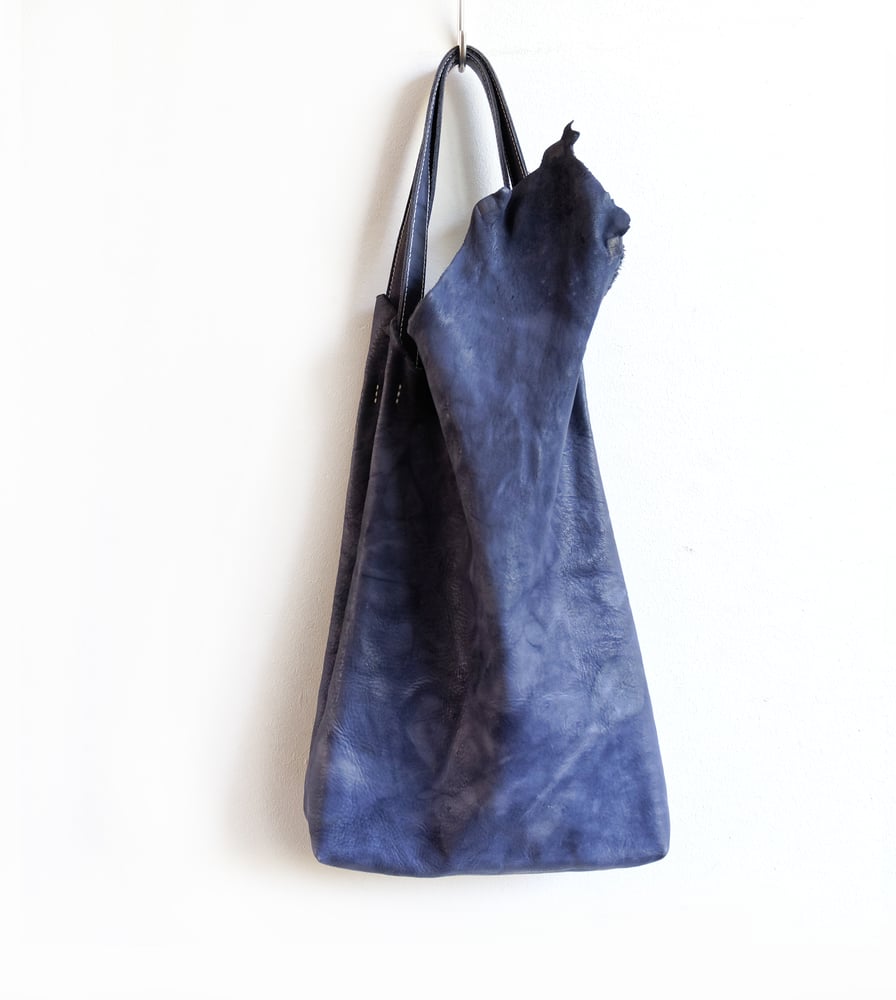 Image of De Blauwe Tulp - The Blue Tulip - Leather Shopper