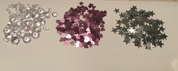Image of Scatter crystals , confetti or feathers. (for remembrance bottles)