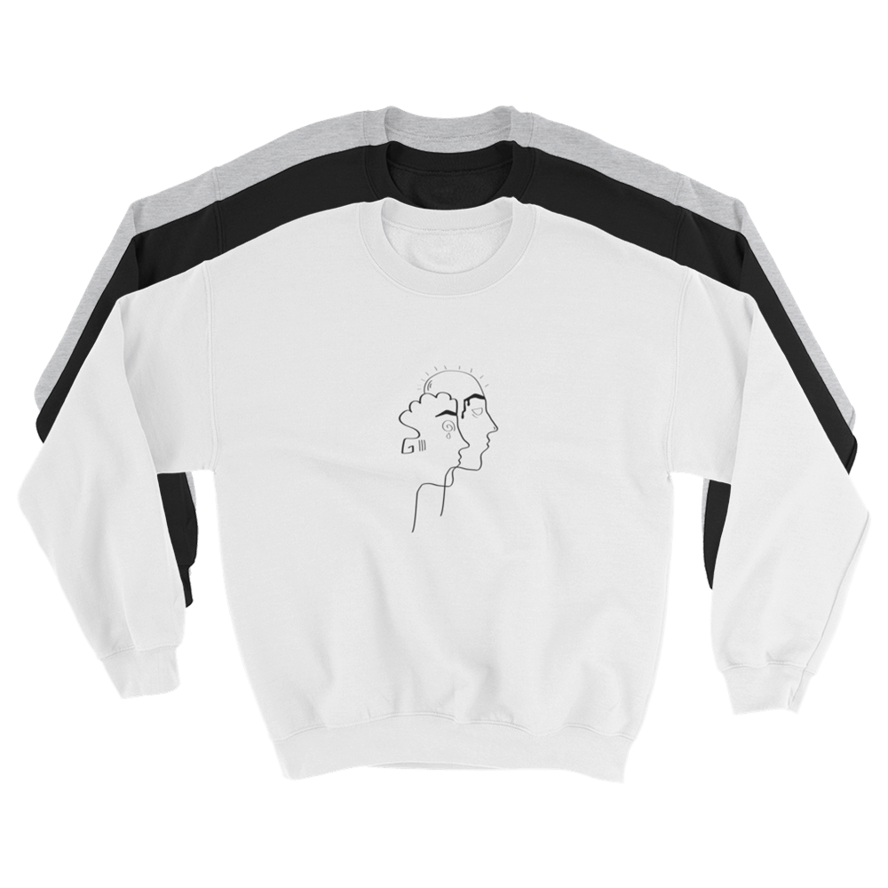 Image of Two Faces Graphic Sweatshirt 