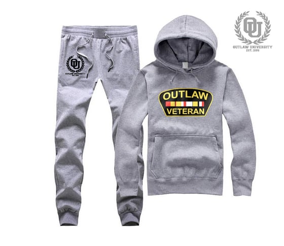 Image of Outlaw Veteran Unisex Sweat Suit- COMES IN BLACK, GREY, NAVY BLUE, RED