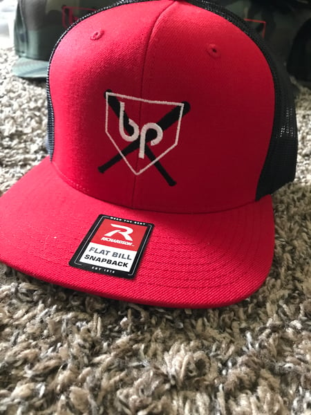 Image of BP red trucker snapback