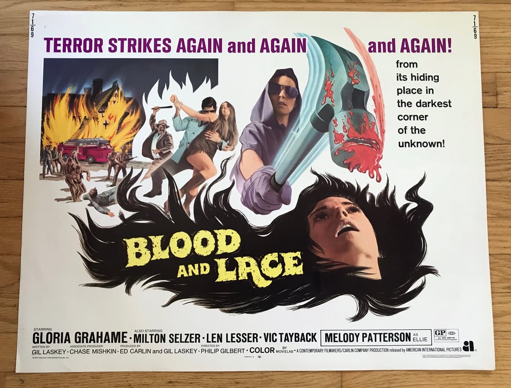 1971 BLOOD AND LACE Original U.S. Half Sheet Movie Poster