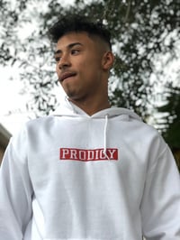 Image 1 of NEW BRAND PRODIGY WH HOODIE WITH RED