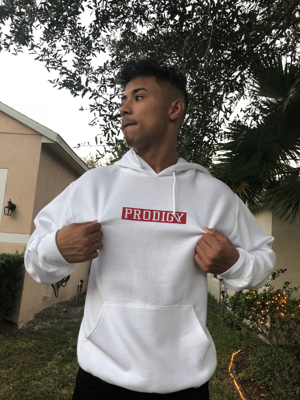 NEW BRAND PRODIGY WH HOODIE WITH RED