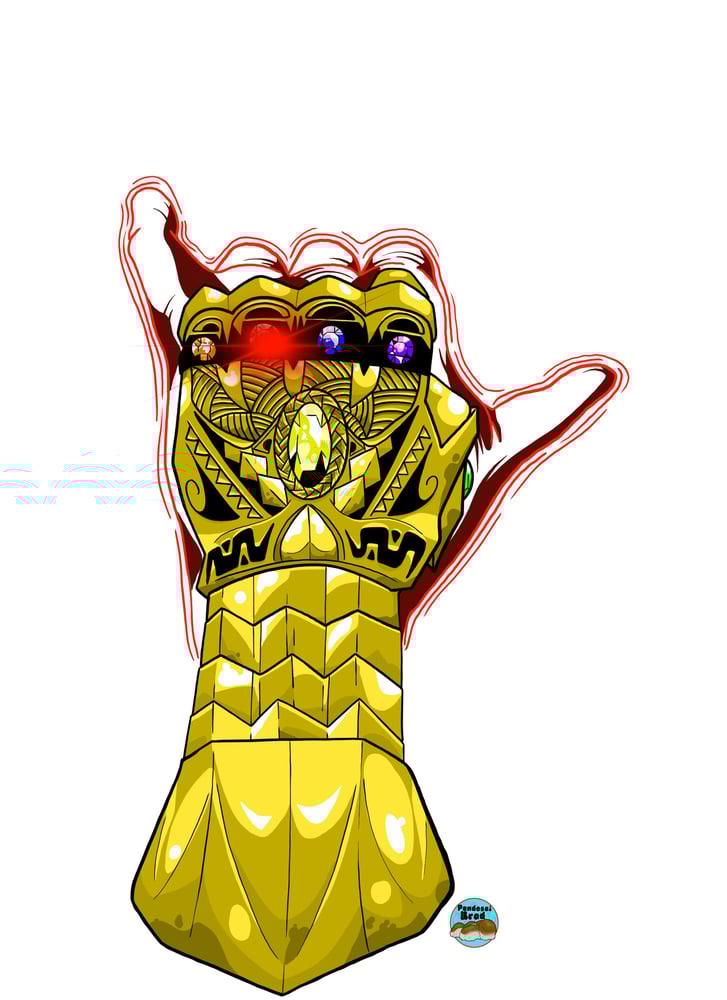 Image of Hawaiian Tribal Design Infinity Gauntlet Shaka