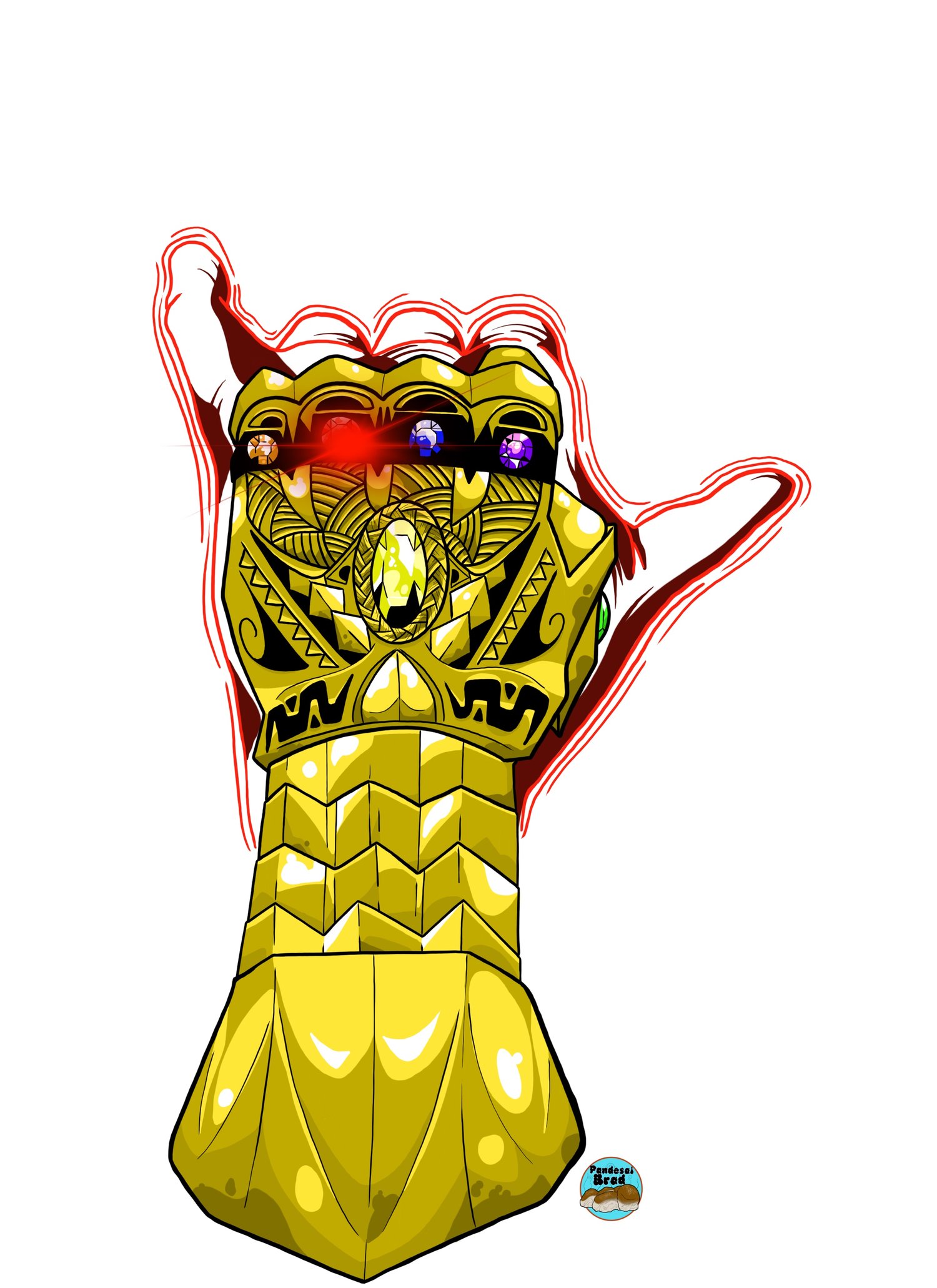Image of Hawaiian Tribal Design Infinity Gauntlet Shaka