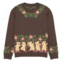 Image 6 of Dancing Mice + Flowers Knitted Crew Sweater