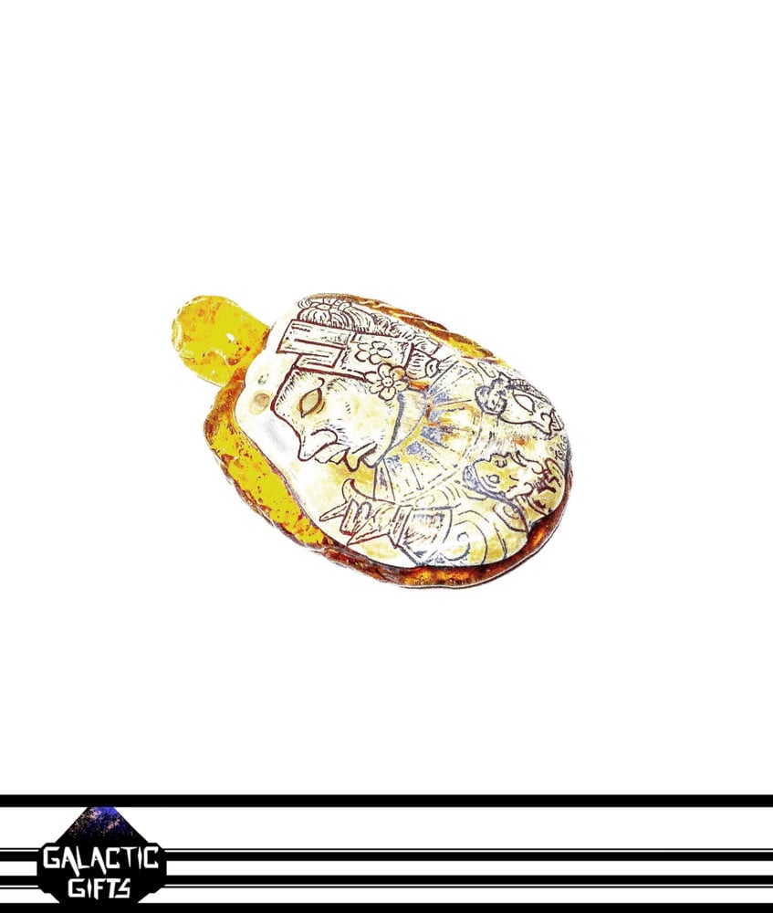 Image of Crews Glass & Travis Sporl Mayan Chief Collab Pendant