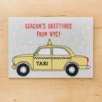 Holiday Taxi Greeting Card