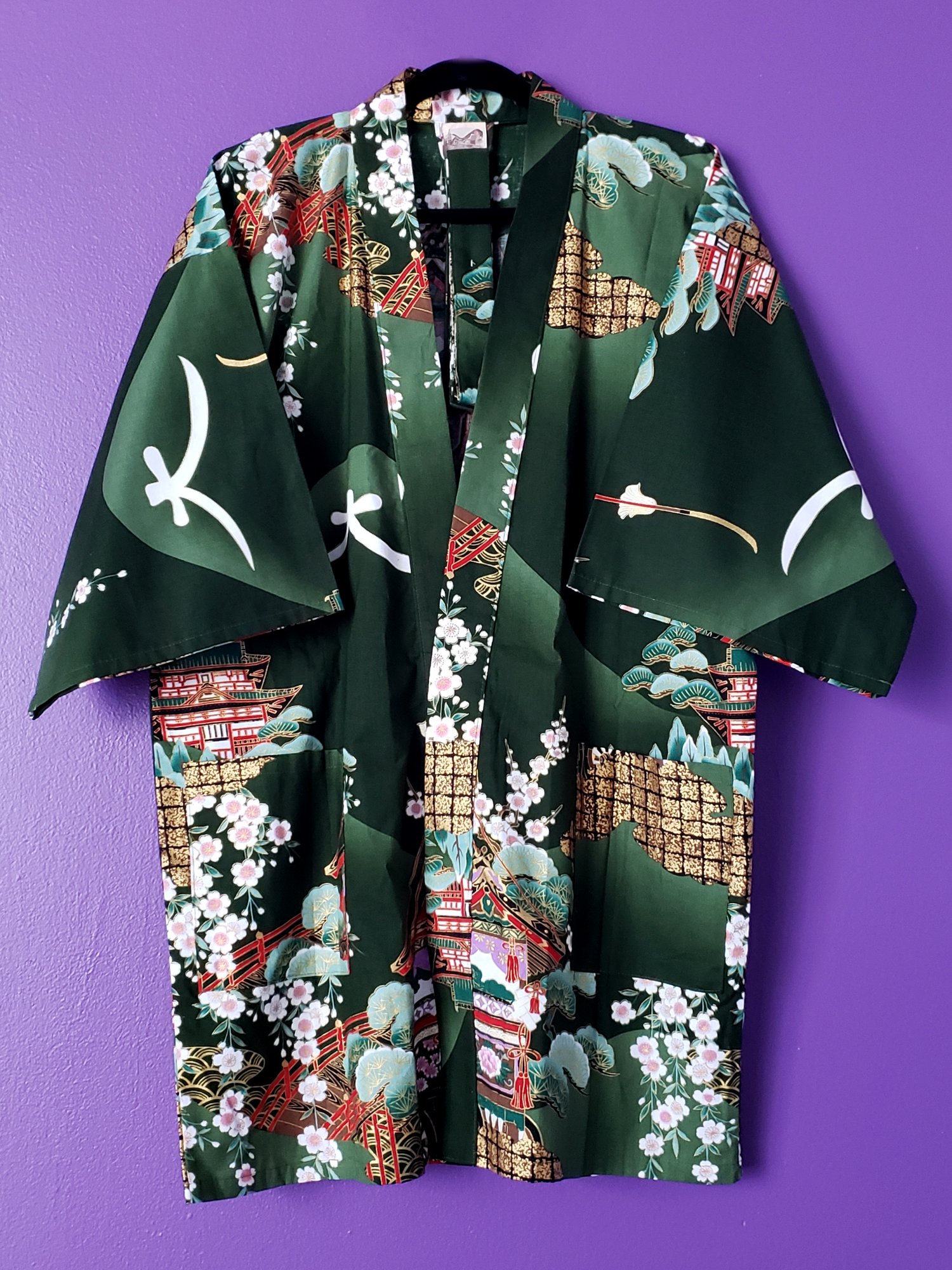 Image of Naoki Metallic Printed Robe & Belt