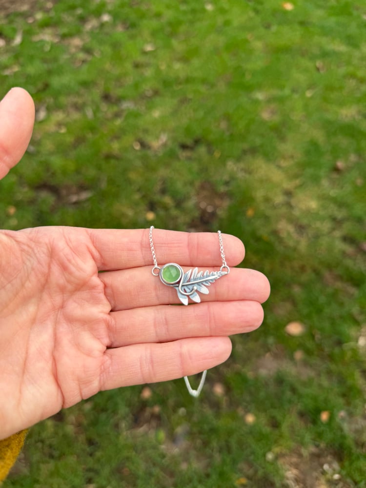 Image of Licorice Fern Serpentine Integrated Necklace