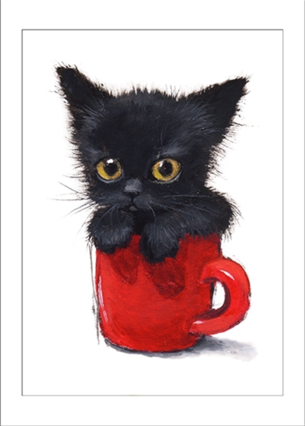 Image of “Red Cup” archival ACEO print