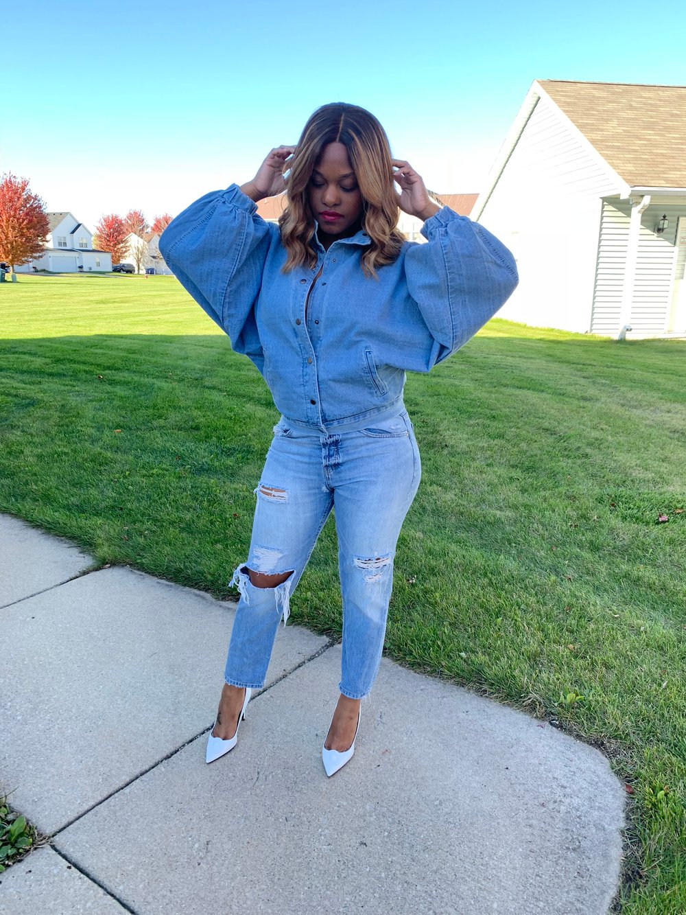 Image of Denim Bomber 